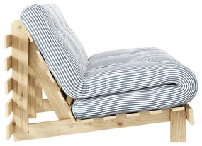 Biała/jasnoniebieska rozkładana sofa 140 cm Roots - Karup Design