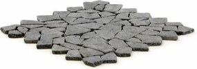 Mozaika kamienna z andezytu Garth na siatce ciemno szara 1 m2