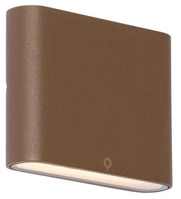 Nowoczesna lampa ścienna zewnętrzna rdzawo-brązowa 11,5 cm z LED IP65 - Batt