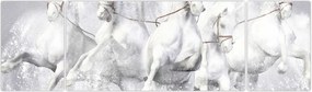 Obraz - Ilustracja przedstawiająca konie wyścigowe (170x50 cm)