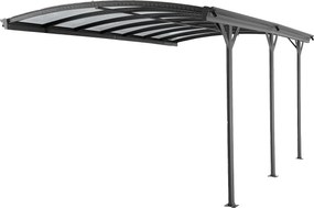 Dostawka do wiaty samochodowej pergola wolnostojąca z aluminium - 1 samochód - dł. 505 x wys. 239 cm - 15,15 m² - Antracytowy - BARESA