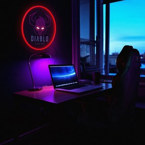 Lampka gamingowa ścienna Diablo - neon LED 54 cm