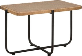 Czarno-naturalny rattanowy stolik 55x75 cm Cebu – Mauro Ferretti