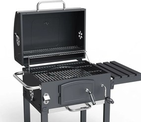 Avenberg Grill wielofunkcyjny BBQ Genius + ruszt żeliwny + kamień do pizzy, 70 x 103 x 105 cm
