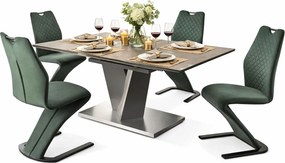 Ciemnoszary prostokątny stół z krzesłami B6-R34