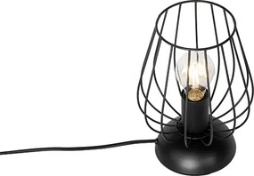 Nowoczesna lampa stołowa z czarnego drutu - Palica