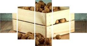Obraz - Jesienna martwa natura z orzechami (125x70 cm)