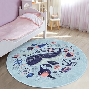 Niebieski dywan dziecięcy ø 120 cm Comfort – Mila Home