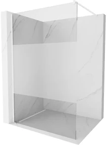Mexen Kioto ścianka prysznicowa Walk-in 70 x 200 cm, transparent/szron 8 mm, biała - 800-070-101-20-35
