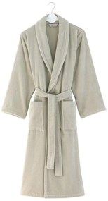 Unisex szlafrok MICRO COTTON Jasnobeżowy M