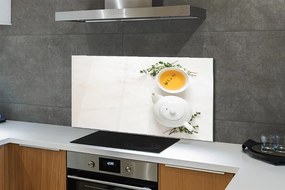 Szklany Panel Dzbanek Świeżej Herbaty