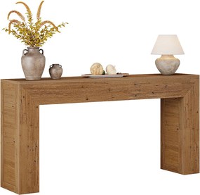 Konsola 160 cm do przedpokoju, konsola do sofy w stylu rustykalnym za kanapą
