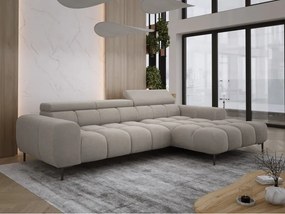 Narożnik PLAZA S Prawostronny z elektryczną regulacją siedziska w tkaninie APHRODITE 04 WERSAL