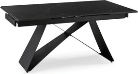 Stół Rozkładany Prostokątny VICTOR 160-240 cm Ceramiczny Czarny do Jadalni Loft