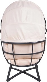 Beżowy metalowy fotel ogrodowy Delos – Garden Pleasure