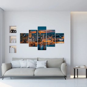 Obraz miasta nocą (125x70 cm)