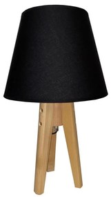 Lampa stołowa CONE 1xE27/60W/230V sosna czarny