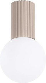 Szarobrązowa lampa sufitowa ze szklanym kloszem ø 12 cm Orbital – Sollux