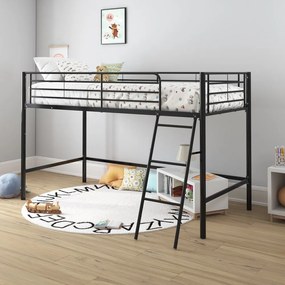 Czarne podwyższone łóżko dziecięce 90x200 cm Jodie – Støraa