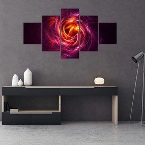 Obraz świecącej nowoczesnej abstrakcji (125x70 cm)