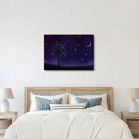 Obraz - Noc uchwycona przez ilustrację (70x50 cm)