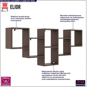 Skandynawska półka do biura w kolorze wenge - Corsaro