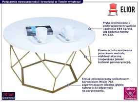 Biały stolik kawowy w stylu glamour - Borix 3X