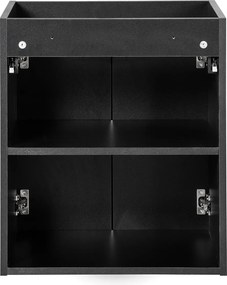 Wisząca szafka umywalkowa 2-drzwiowa Nova 50 cm, czarny mat