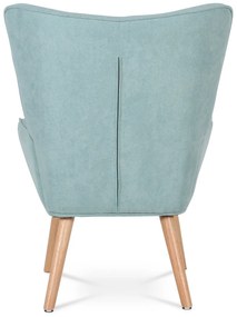 Fotel z podnóżkiem BLUE2, turkusowy