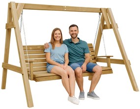 Huśtawka Ogrodowa Naturalne Drewno Z6-E68