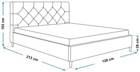 Tapicerowane łóżko z zagłówkiem 120x200 Colette Soleo