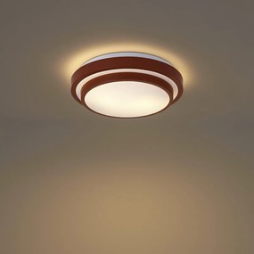 Nowoczesna lampa sufitowa Sienna z białym kloszem 34 cm IP44 - Walden