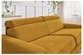 Musztardowa rozkładana sofa 215 cm Monaco – Bobochic Paris