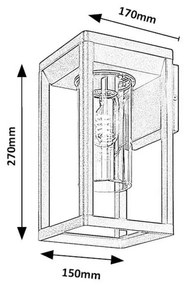 Rabalux 77085 zewnętrzna lampa ścienna Zernest
