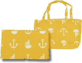 Leżak plażowy KOTWICA 180x50 cm, żółty