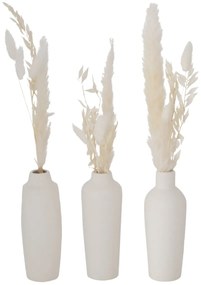 Porcelanowy wazon dekoracyjny Bianca, suszone kwiaty, wys. 16 cm