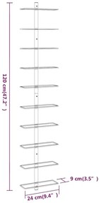Biały minimalistyczny uchwyt ścienny W9-T40