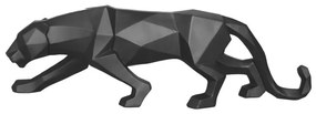 Matowa czarna figurka w kształcie pantery PT LIVING Origami Panther