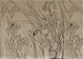 Obraz - Kontury roślin (70x50 cm)
