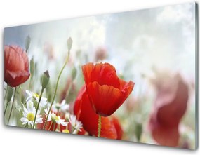 Panel Szklany Płatki Kwiatów w Makro