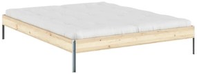 Łóżko dwuosobowe z litego drewna sosnowego ze stelażem 160x200 cm w naturalnym kolorze Core – Karup Design