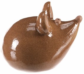 Dekoracja ceramiczna Mysz, 17 x 14 x 14 cm,brązowa, 17 cm