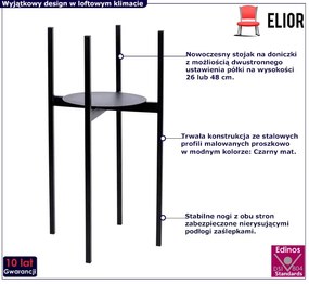 Loftowy metalowy kwietnik W5-G47