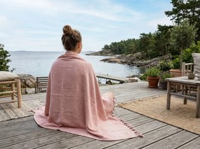 Ręcznik plażowy WALRA różowy 90 x 180 cm, 100% bawełna