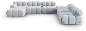 Jasnoniebieska aksamitna sofa 379 cm Bellis – Micadoni Home