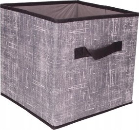 Organizer Tekstylny Granatowy Pudełko kosz 25x25x25 cm do Szafy Garderoby