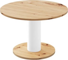 Okrągła ława do salonu Solo Mini 80 dąb
