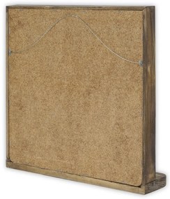 Lustro z półką z kamienną ramą ścienne 32.5x33 cm – Wallity