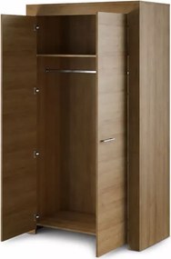 Szafa Seel 110 cm nowoczesna szafa do sypialni z drążkiem i półką MDF ABS