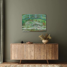Obraz na szkle - Claude Monet, The Japanese Footbridge, reprodukcje (70x50 cm)